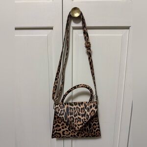 Leopard Print Mini Purse Handbag Adjustable Strap Animal Print